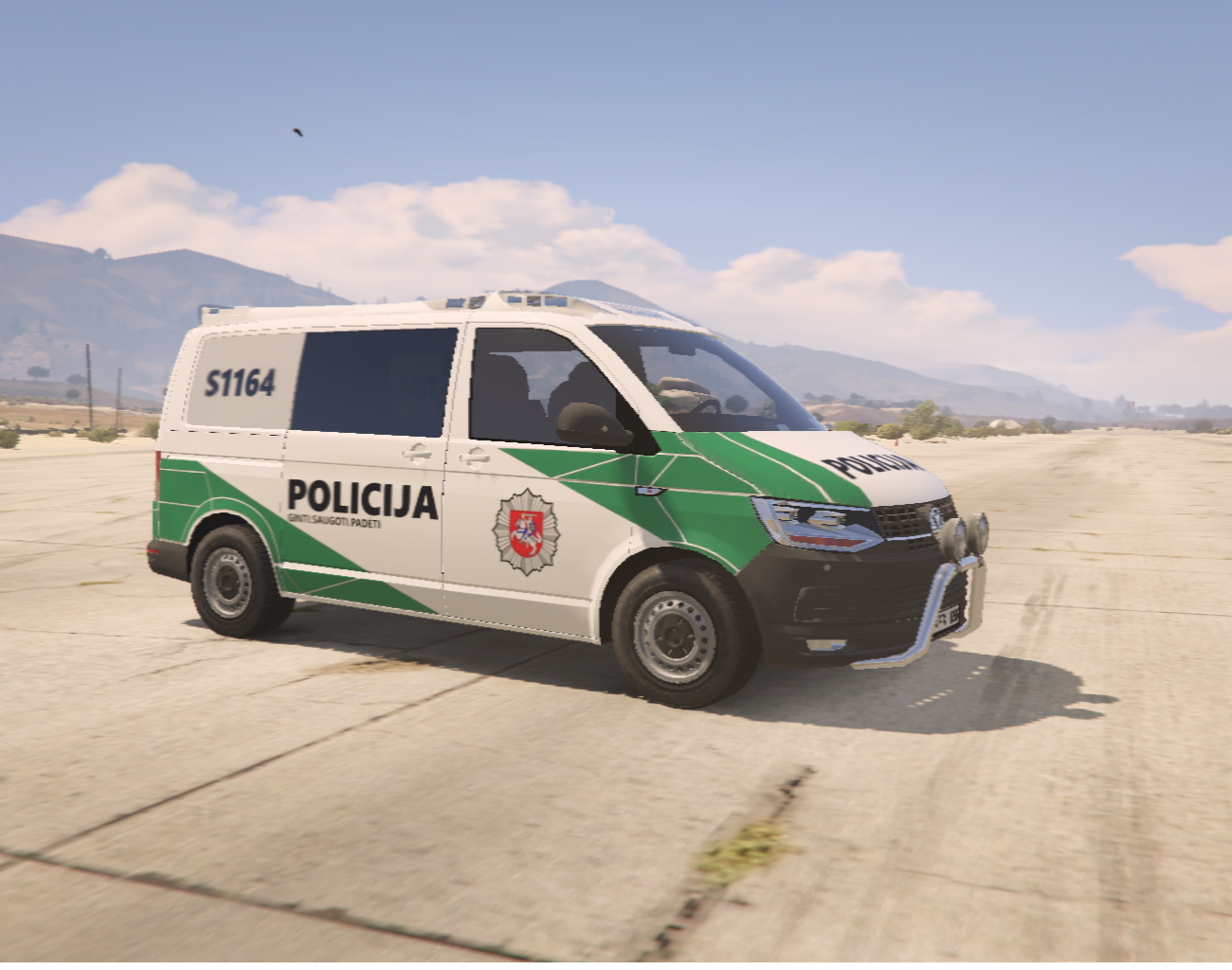 Lithuanian Police Volkswagen Transporter T Reflective Livery Gta