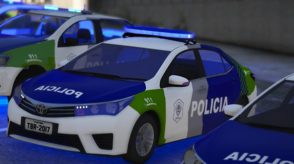 Toyota Corolla de la Policía Bonaerense Argentina GTA5 Mods