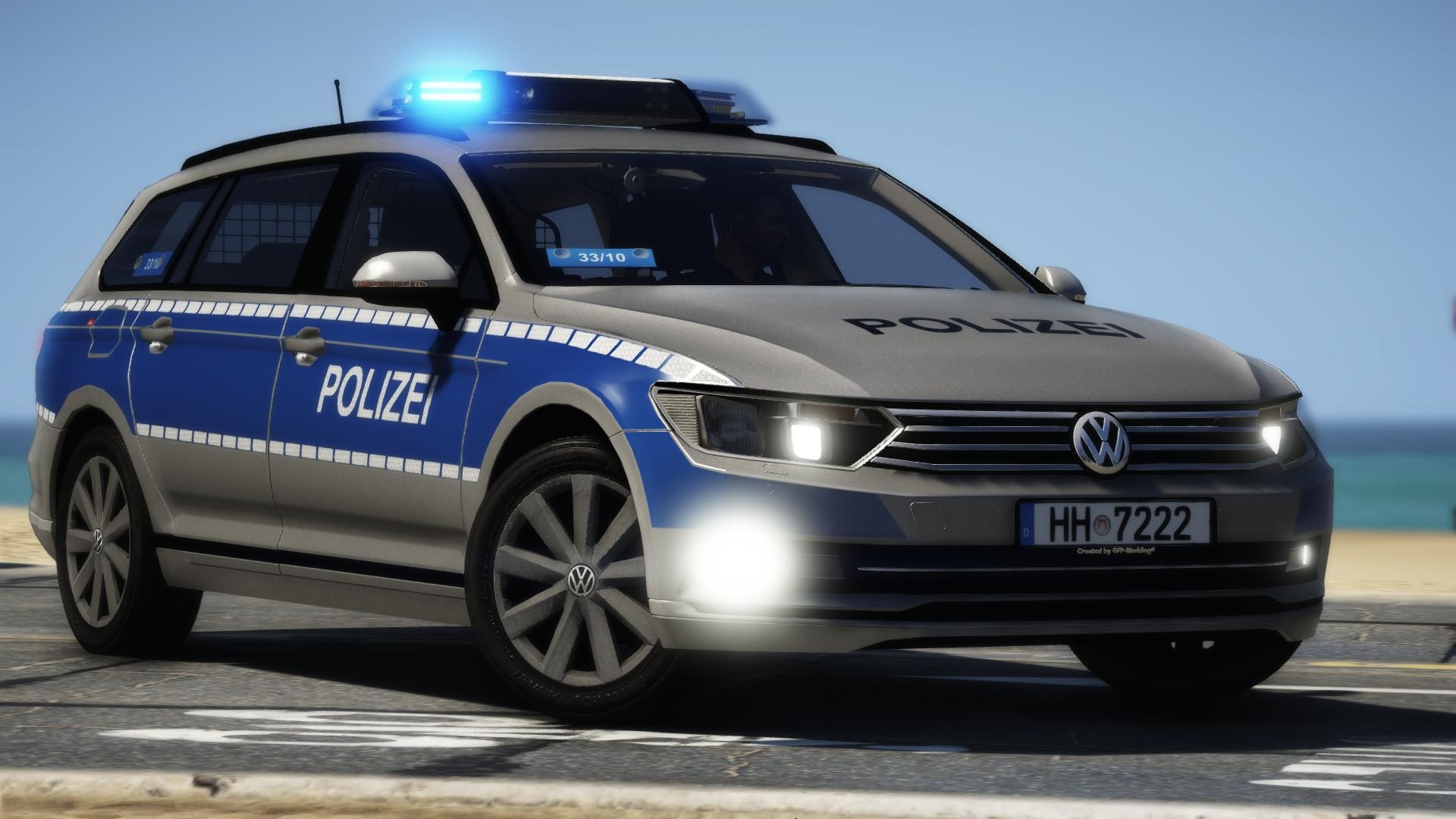 Volkswagen Passat B8 Polizei Hamburg ELS Reflective GTA5 Mods