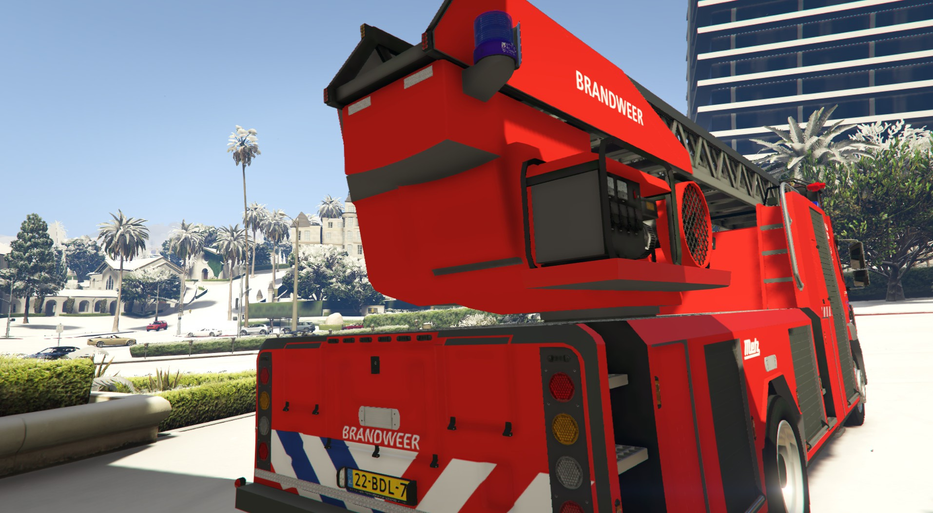 Mb Atego Autoladder Brandweer Nieuwe Lichtbalk Skin Gta Mods