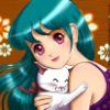 3a7e39 young girl hugging her white kitten by jellyrolldesigns d5ivi4u