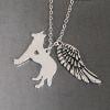 45cbd8 1pcs font b german b font shepherd my angel with wings dog lover necklace pendants charms