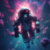 1df300 darkkluster a synthwave styled astronaut floating through space 1cd90e76 8143 4000 934e 2993d7885693