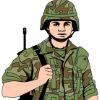 Db39ab militant clipart army soldier pencil and in color militant on animated pictures of soldiers