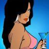 D44a40 gta vice city black haired female illustration wallpaper preview