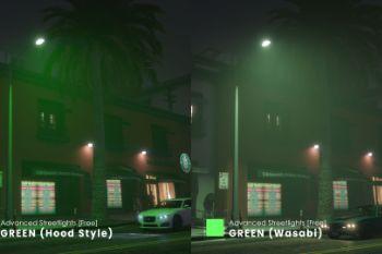 45cb5f 8 9 advanced streetlights free green hood style and green wasabi color