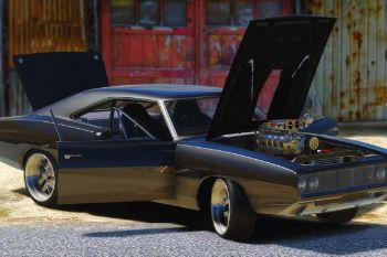Dom's 1970 Dodge Charger (Furious 7) [Working Blower, Add-On