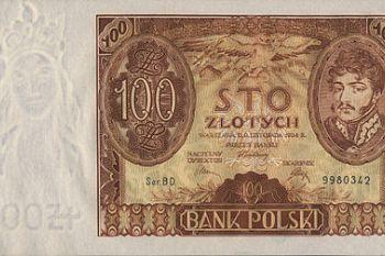 Dfbeb7 450px 100 złotych 1934 r. awersŻa