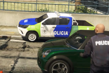 GTA 5 Colombia National Police Patrol (ELS) - Camioneta Policia Nacional  Colombia 2019 Toyota Hilux: Mods Colombia GTA V Mod 