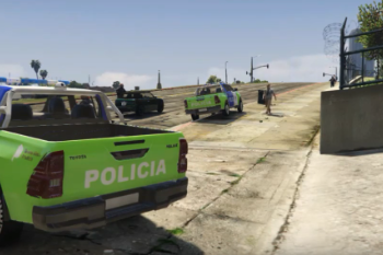 GTA 5 Colombia National Police Patrol (ELS) - Camioneta Policia Nacional  Colombia 2019 Toyota Hilux: Mods Colombia GTA V Mod 