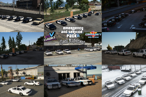1990s San Andreas Emergency And Service Vehicles pack [ Add-on | Non-els | Lods ]