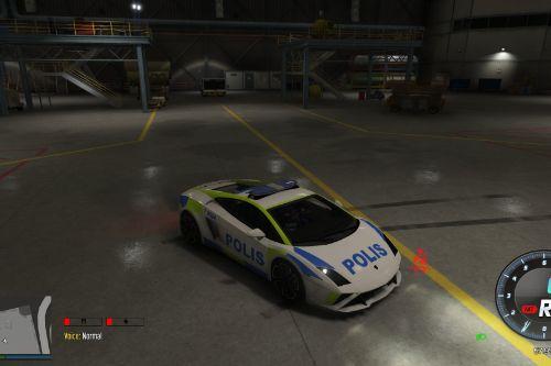 2013 Lamborghini Gallardo (fictional) Swedish Police car (Add-on) (ELS)