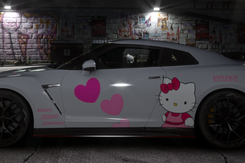 2017 Nissan GTR // Streetrace livery // Hello Kitty style