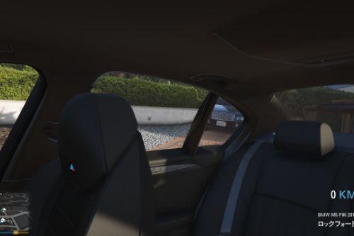2018 BMW M5 F90 - Black leather interior retexture 