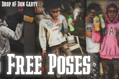 5 Free Poses - Gang sign,Smoke sign....