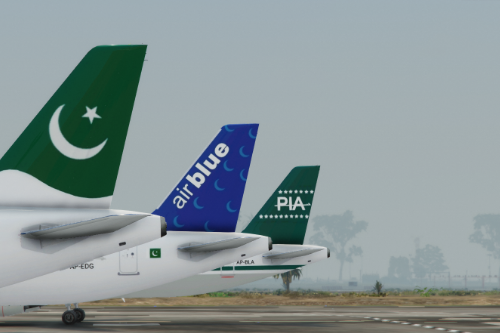 Airbus_a320neo Pakistan Airline livery pack ( PIA New & Old livery & Airblue ) 