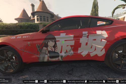 Akagi (Variant Kai Ni ) Kancolle Itasha for Ford Mustang Shelby GT500 2020