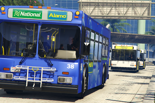 Alamo / National LAX Rental Car D40LF Shuttle Bus Livery