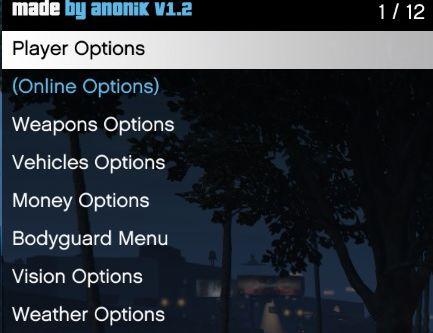 Callen's GTA V - Single Player Mod Menu 1.0.1.0 – GTA 5 mod