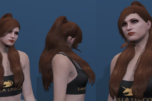 Long Bun Hair Custom Haircut For Mp Female Sp Fivem Gta5 2399