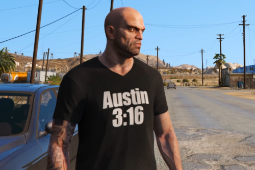 Austin 3:16 shirt for Trevor 