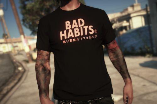 Bad Habits T-shirt Texture for MP Male