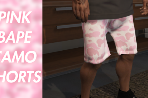 BAPE Pink Camo Shorts for Franklin