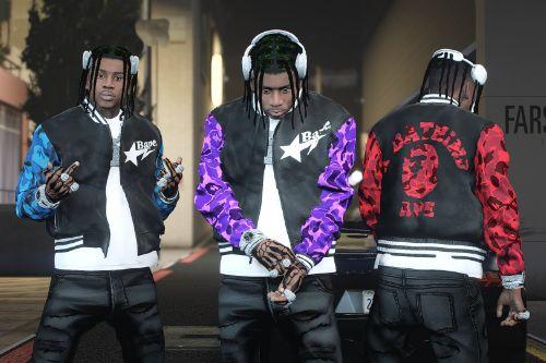 BAPE Satin Varsity Jacket