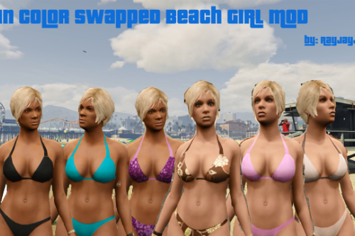 Beach Girl Skin Color Swap