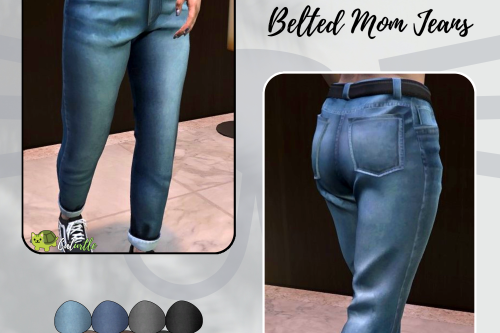 Belted Mom Jeans for MP Female