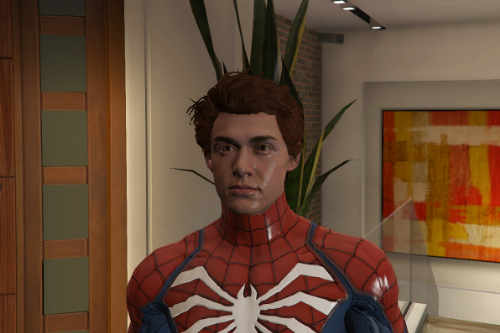 Hair retexture for Spider-Man PS4 Peter Parker + Advanced Suit (2 in 1 Ped)