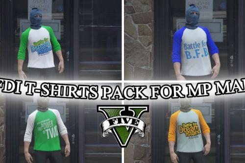 BFDI T-shirts Pack For Mp males GTA V
