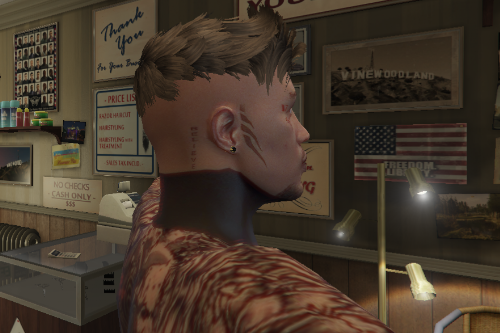 Black neck Face Tattoo for MP Male/Fivem