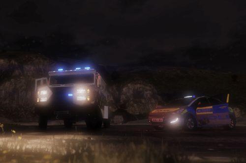 Blue Lightbar for Riot Truck