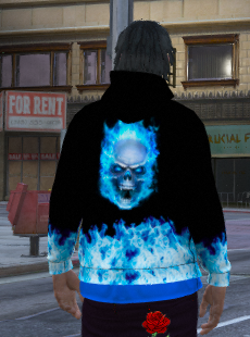 Blue/Red Flaming Amiri Hoodie for MP Male (FiveM Ready)