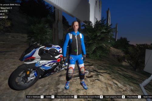 BMW motorcycle suit for Trevor