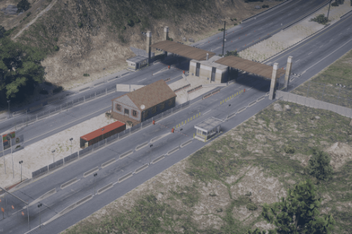 Borderpatrol Checkpoint with station and working gates [YMAP /FiveM]