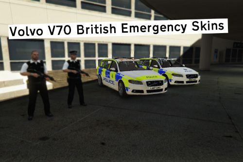 British Emergency Skins for Volvo V70 British Transport Police ARV [ELS]