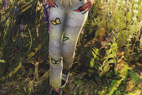 Butterfly Patch Jeans