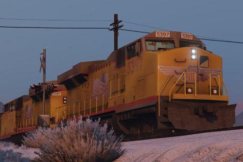 CAMOGUY54321's Union Pacific ES44ac Train Weathered Reskin