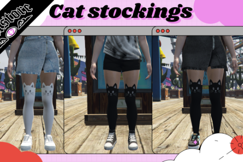 Black Shorts with Cat Stockings for MP Female 
