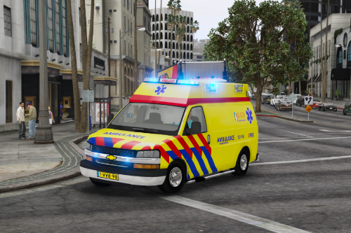 Chevrolet Chevy Dutch Ambulance Yellow Livery [ELS, Dutch, 4K] | Nederlandse Chevrolet Chevy Ambulance Gele Livery [ELS, Nederlands, 4K]