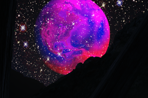 Nebula Stars And Moon HD