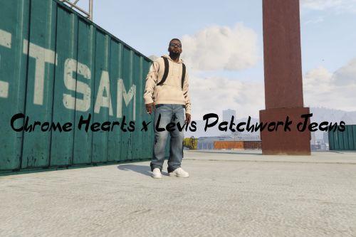 Chrome Hearts x Levis Patchwork Jeans
