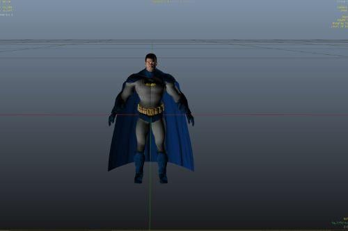 Classic Blue Batman Re-Texture with unmasked batman [addon-ped]