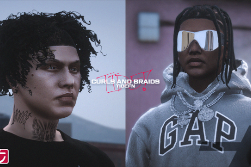 Curls And Braids Hair Pack For MP Male