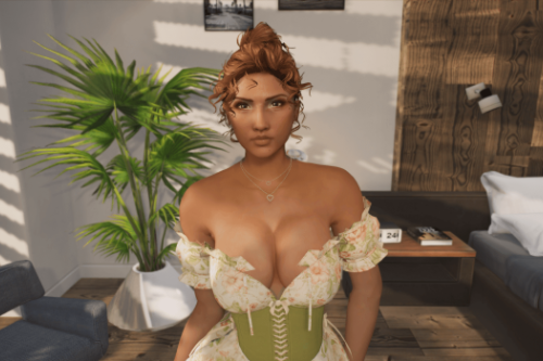 Curly Bun Hair for MP Female