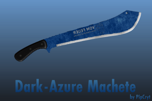 Dark-Azure Steel Machete