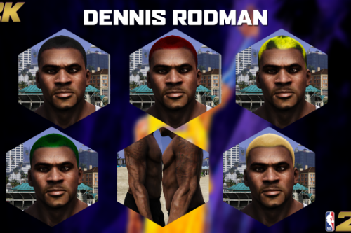 Dennis Rodman face and body texture