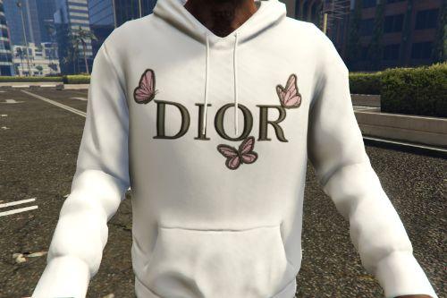 Dior & Givenchy White Hoodie for Franklin